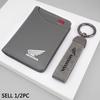Leather For Honda CB400 CB650 FCBF CBR25ORR CRF SH3O0 NC75O Mini Credit Card Coin Purse Portable Wallet Car Interior Accessories RG0