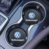 O62 Bucăți Pad Suport Pahare Apă Piele Carbon Mașină Accesorii Auto Pentru Jetta Golf Passat T-Cross Phaeton Touareg Magotan Scirocco