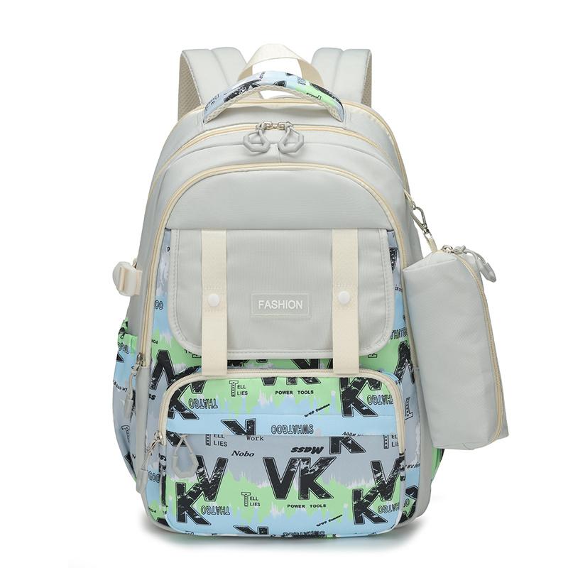 

Женский школьный рюкзак с принтом в стиле пэчворк, студенческий рюкзак средней школы, мужской дорожный рюкзак зелёный