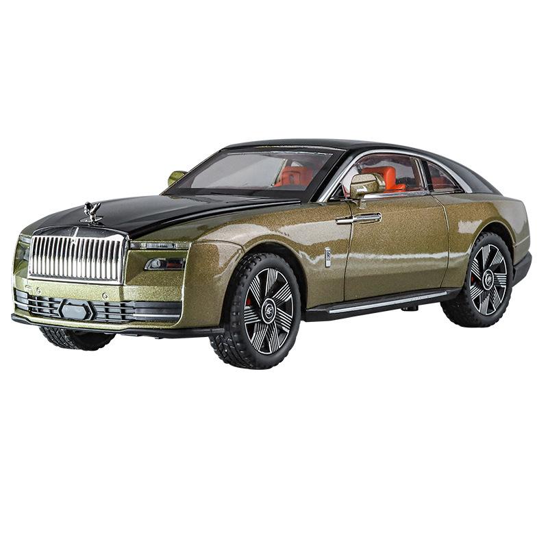 

1/24 Rolls Royce Spectre Легкосплавна Люксова Модель Автомобіля Металеві Литі Транспортні Засоби Модель Автомобіля Звук і Світло з Верхом Зоряне Небо Дитяча Іграшка Подарунок зелений