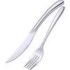 Luxury Classical 316 Stainless Steel LFGB Certificated Steak Fork Knife Ladle Set Cutlery Wedding Tableware Dinner Accessories