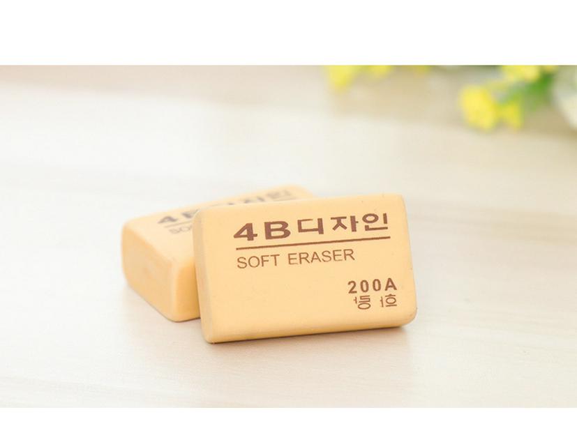 4B Cartoon Creative Erasers for Kids - Yellow Pencil Erasers, Pack of 100A