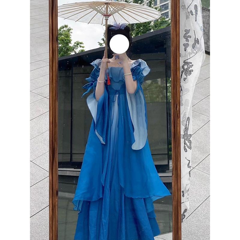 Buy Blue Gradient Dress Fairy Dress at affordable prices  free shipping,  real reviews with photos  Joom