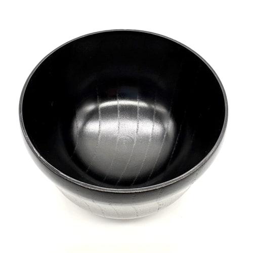 Dishwasher-safe Wooden Matcha Bowl, Black Lacquer Finish, Nanotech Coating, Approximately 170ml Capacity, Small, Made of Natural Wood, Made In Japan