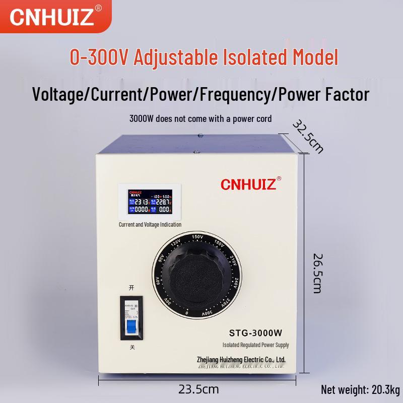 220V Household Single-Phase Voltage Regulator, STG-500W Adjustable Transformer, 0-300V Power Supply