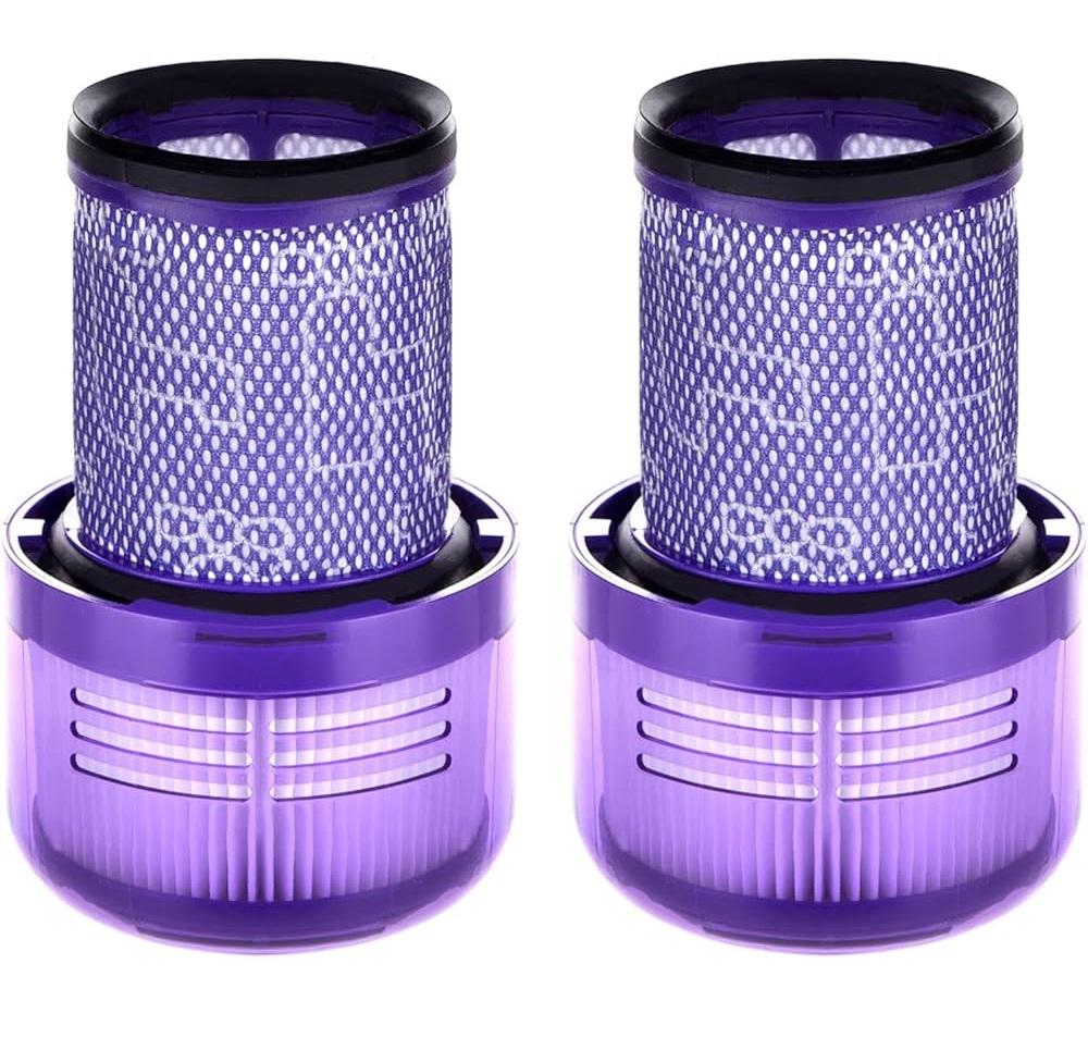 2xwashable hepa air filter for dyson v12 absolute detect slim vacuum cleaner
