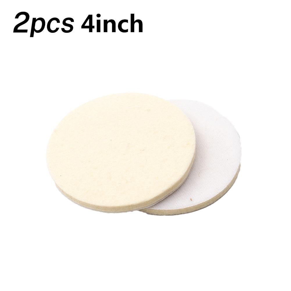 2pcs Wool Felt Polishing Pads Abrasive Wheel For Glass Stainless Steel Polish Repair Scratches Soft Felt Discs Abrasive Tools