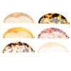 Hot-selling Semi-circular Acetate Hair Comb: Portable Anti-static Marble Design for Women