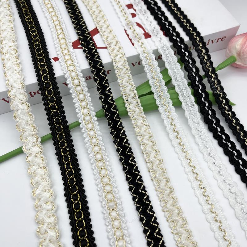 Handmade Gold & Silver Thread Lace: Song Brocade National Style for DIY Clothing, Cuffs, Curtains, and Cushion Decoration.