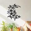 3D Three-dimensional Hollow Crescent Flower Moon Acrylic Mirror Wall Stickers Mural Art Wall Decal Livng Room Home Decoration