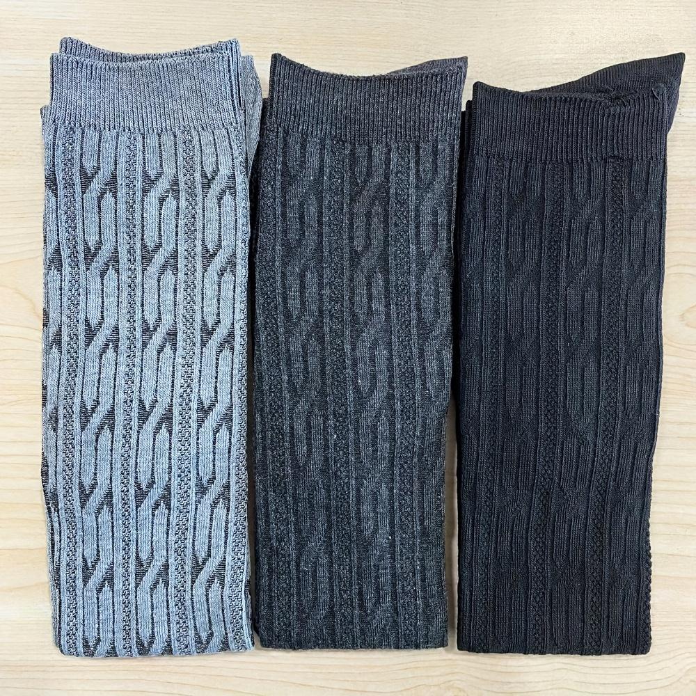 High Quality3 Pairs Women's Thick and Comfortable Knee-high Knitted Socks - Warm and Fashionable College Style, Essential for Cold Weather - For