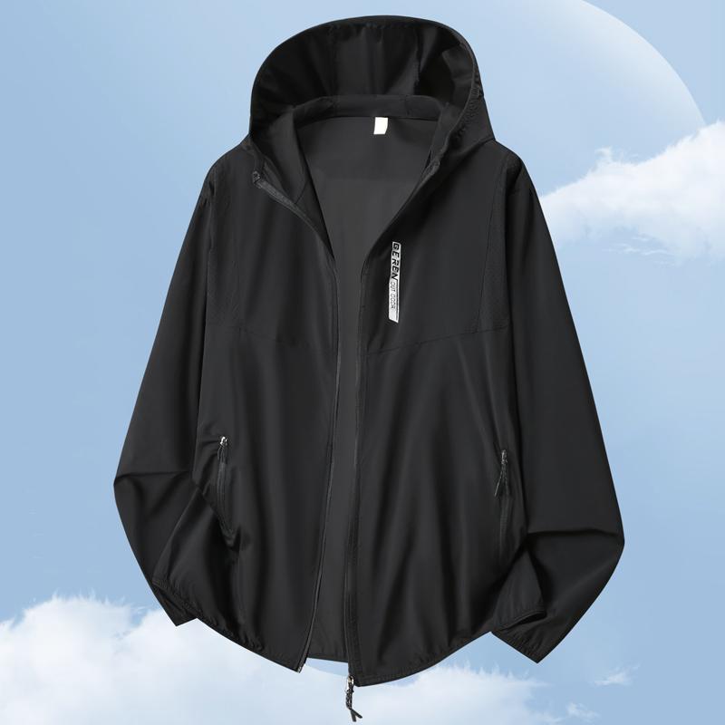 

Men s Plus Size Sun Protection Jacket, Breathable Mesh Outdoor Hoodie (6XL-12XL) 6XL(95kg-105kg)