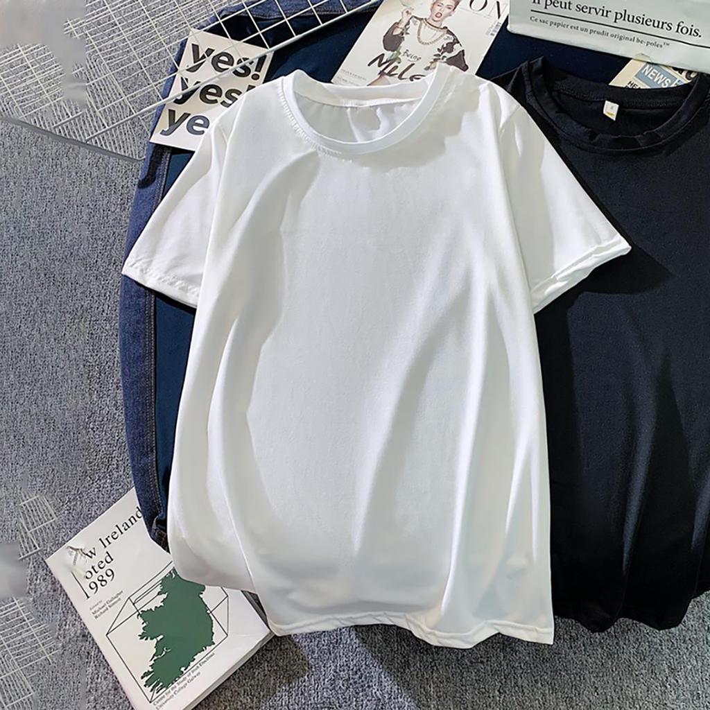 Women's Sexy Fashion T-shirt Casual Short-sleeved Summer Solid Color Tops