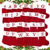 Christmas Socks Knitting Red Snowflake Alphabet Letters Christmas Decoration For Home Tree Ornament Gift Navidad Natal Decoration