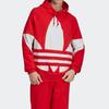 Adidas Originals Big Trefoil Logo Casual Loose Hooded Sweatshirt Men Vivid Red FM9907