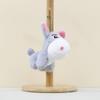 Gray Cute Khaki And Brown Mini Donkey Plush Toy With Keyring For Bag Decoration