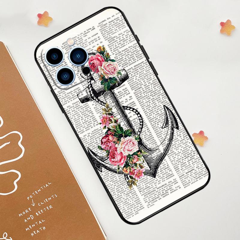 Anchor Sea Beach Phone Case For iPhone 17 Pro Max 14 13 12 11 15 16 Pro Max Mini 16 Plus 16e 17 Air Funda