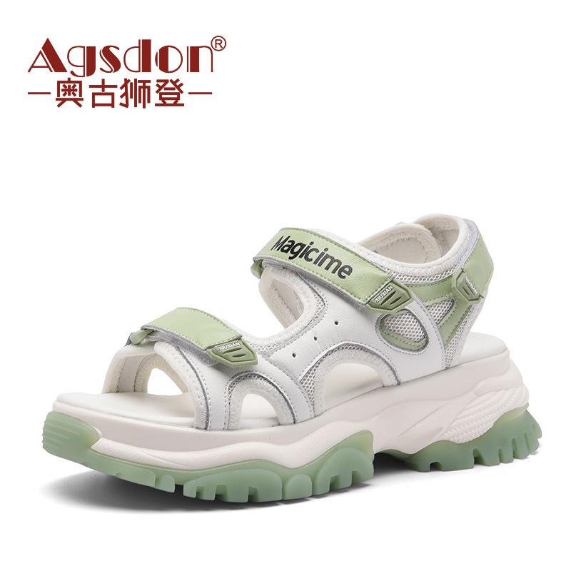Sandals women's 2025 summer new thick-soled heightening Roman beach sandals female students casual outer sandals ins tide