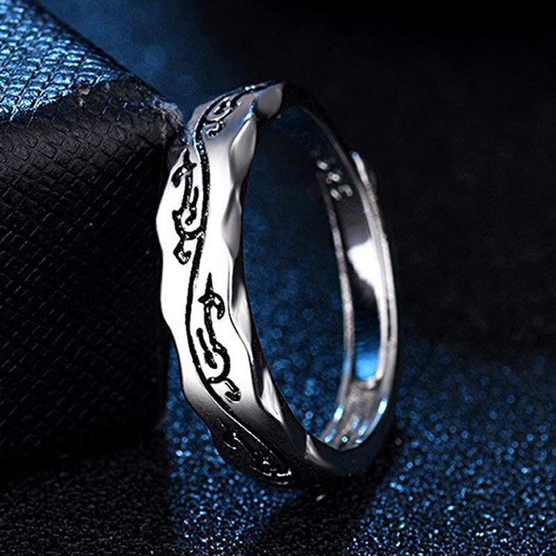 Herren Pop Vintage Sterling Silber Kreativer Offener Ring