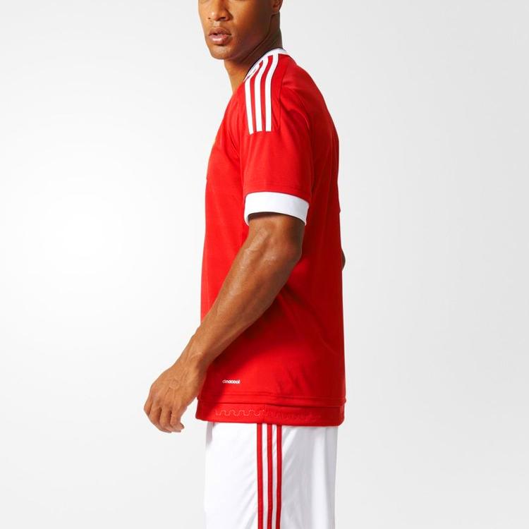 Adidas Manchester United 15-16 Saison Trainingsfußball Kurzarm T-Shirt Herren Tops Rot AC1414