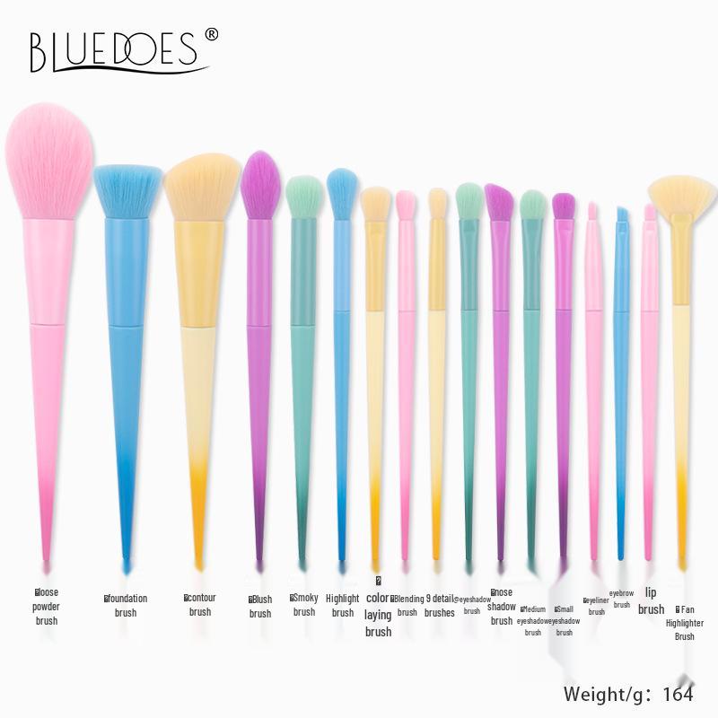 

Набор кистей для макияжа из 17 штук конфетных цветов - Супермягкие кисти для пудры и румян, инструменты для красоты