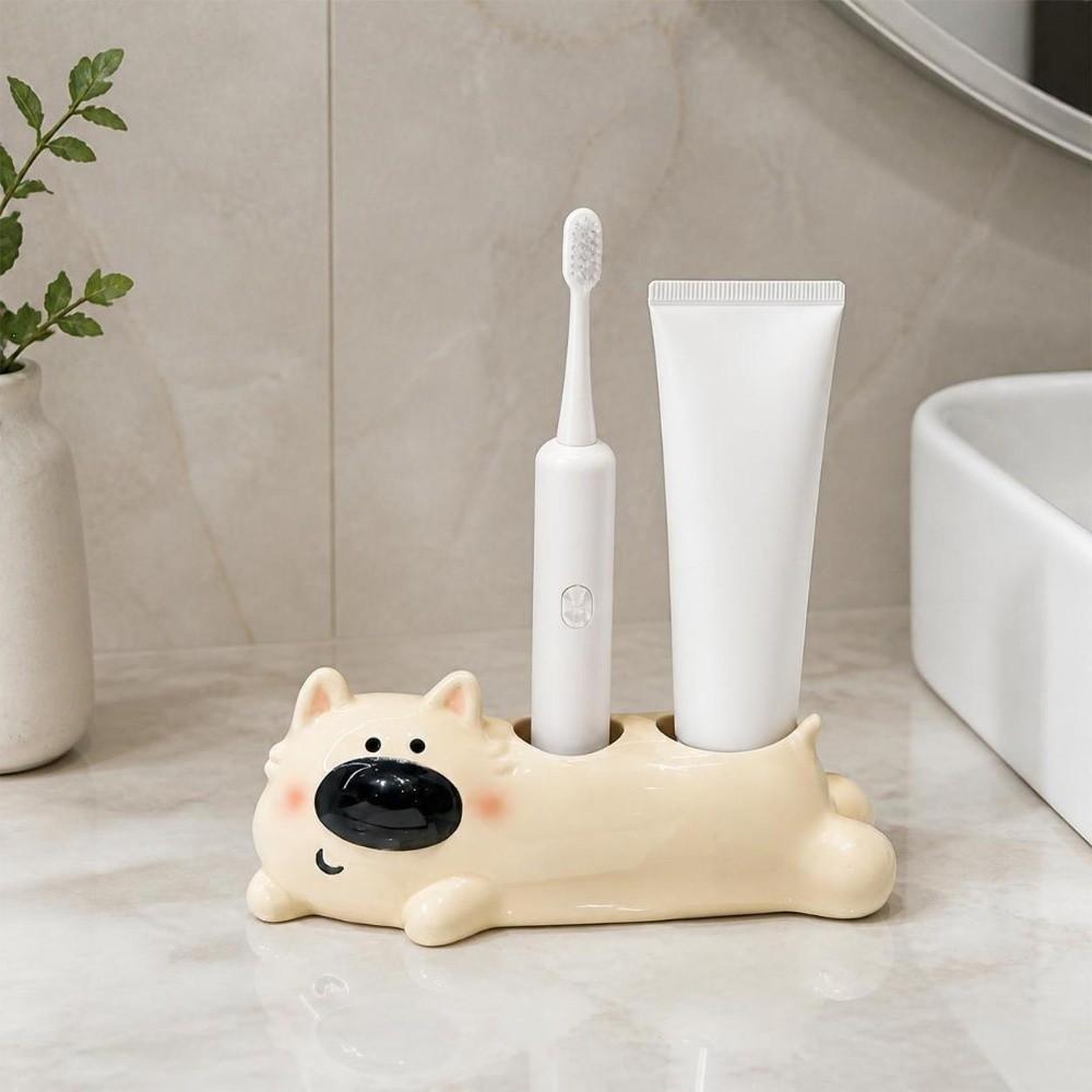 Creative Toothpaste Toothbrush Rack Ceramic Toothbrush Storage Rack  Washstand