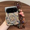 Dunhuang Ethnic Style Phone Case Pura X MAX Foldable With Magnetic Stand PC Material Anti-Shock Slip-Resistant