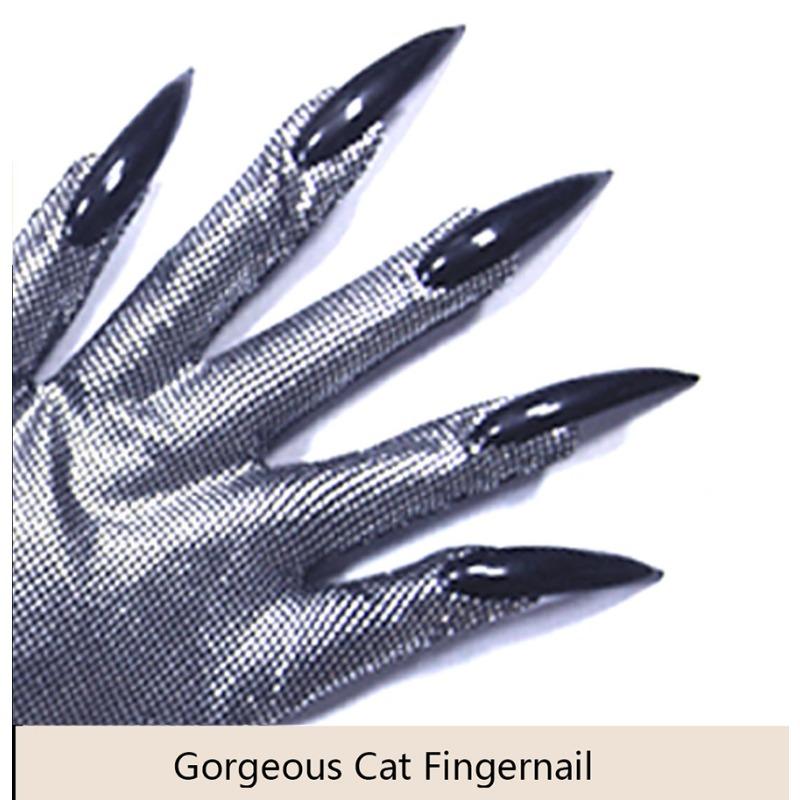 Halloweenowy zestaw z maską kota z diamentami i rękawiczkami, seksowny zestaw kocie dziewczyny wysadzany diamentami, rekwizyty do przebrania na bal