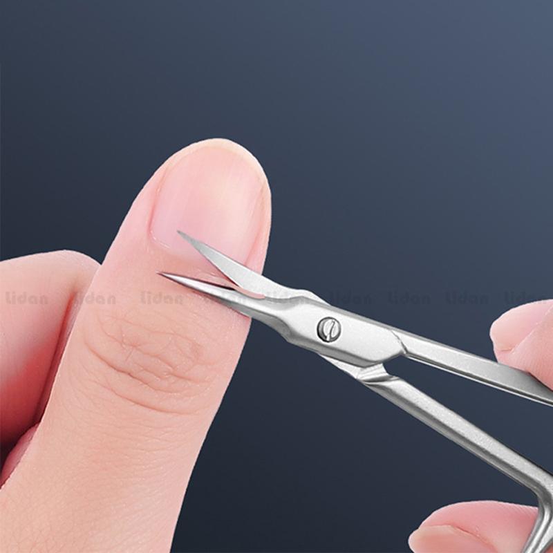 Frumusețea unghiilor Foarfece pentru cuticule Dispozitive de tăiat unghii Vârf curbat din oțel inoxidabil Dispozitiv pentru îndepărtarea pielii moarte Manichiură