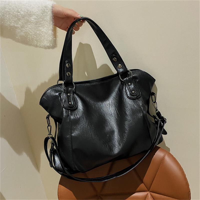 Classy Soft Leather Large Women's Bags New High Capacity Shoulder Bag Fashion Female Commuter Bag Big Shopper Tote Handbag