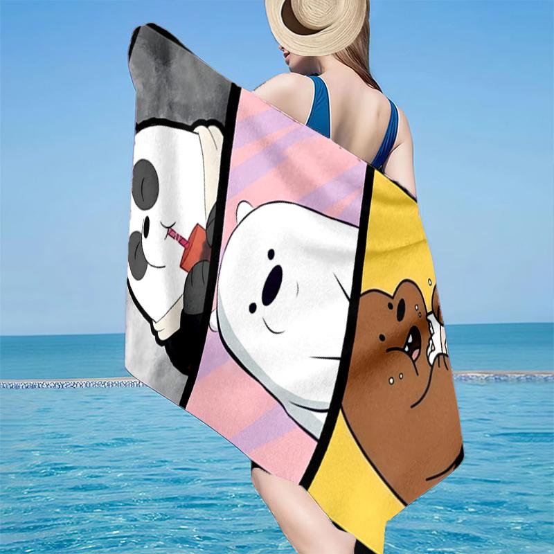 Nightly Friends bears Adventure Beach Towel, Super Soft Microfiber, Gift for Her/Him, Birthday, for Pool, Beach, Travel, Home Decor Fan gifts