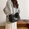 Denim Vintage Shoulder Bag Women Embroidered Cat Crossbody Bag