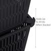 Slide 2 Stack It Plastic Storage Tote Baskets 2 Pack Stackable Organizing Bins with Handles Maximize Storage Space Home