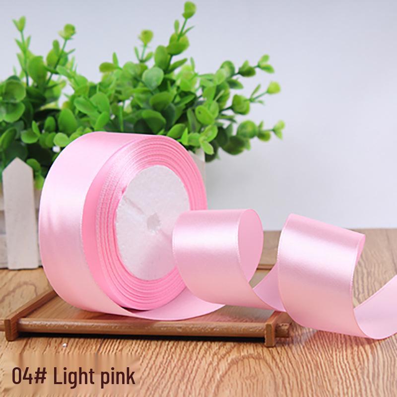 4cm Solid Color Satin Ribbon for Floral Art and Gift Packaging
