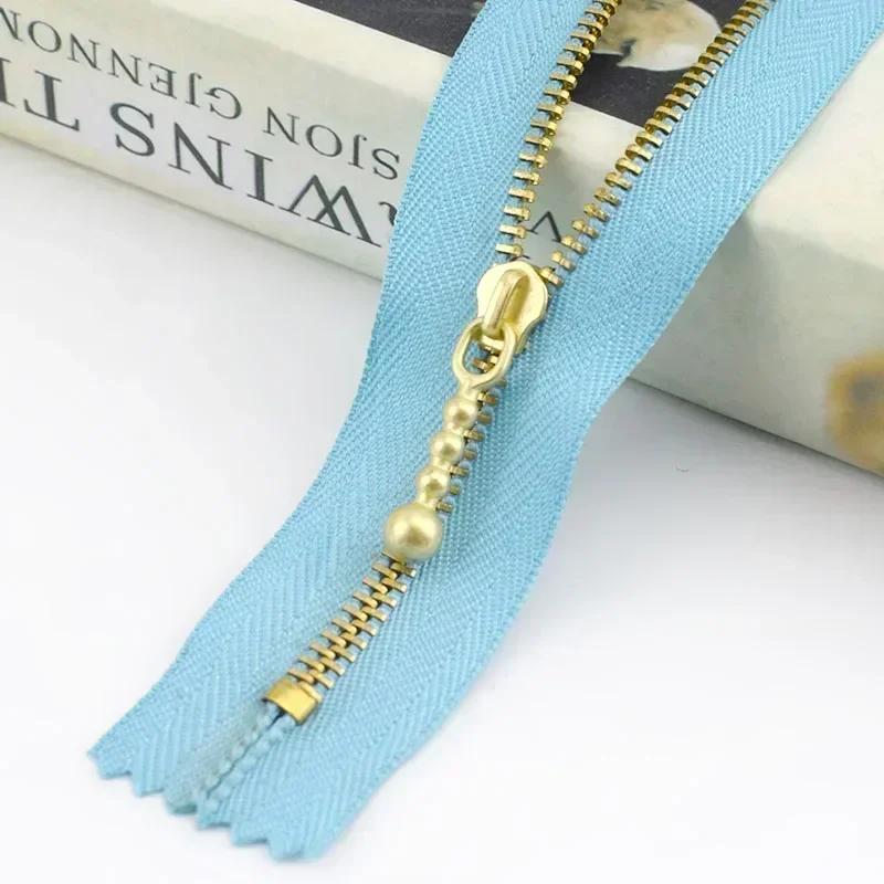 5/10/20Pcs Meetee 3# 12-40cm Close-end Zip Metal Zipper Clothes Auto Lock Zippers Jeans Pocket Zips Repair Tailor DIY Accessory