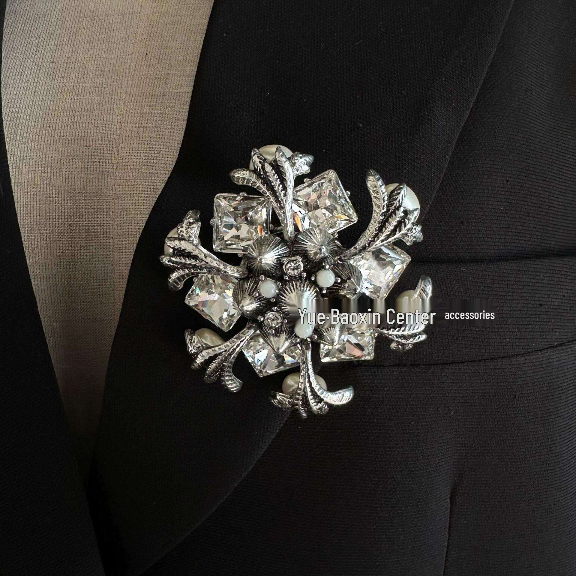 Винтажная Западная Антикварная Брошь-Булавка с Инкрустацией Жемчугом