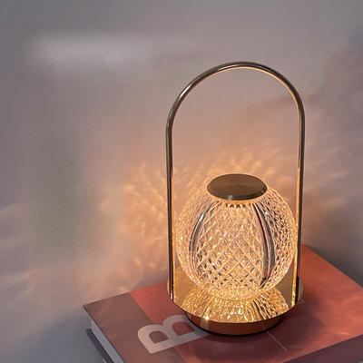1PC Creative Portable Metal Desk Lamp Outdoor USB Charging Atmosphere Desk Lamp Simple Led Bedroom Bedside Night Light