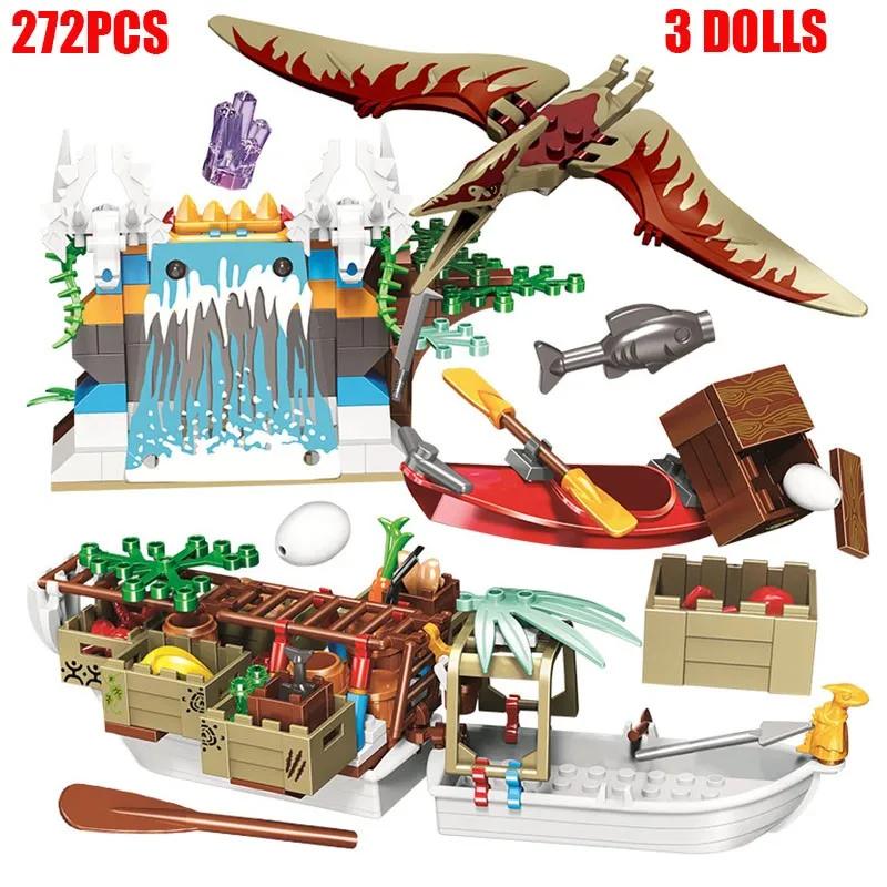 Jurassic World Dinosaur Park Tyrannosaurus Rex Pterosauria Truck Series Byggeklosser Dinosaur Bil Murstein Leker Barn Gaver