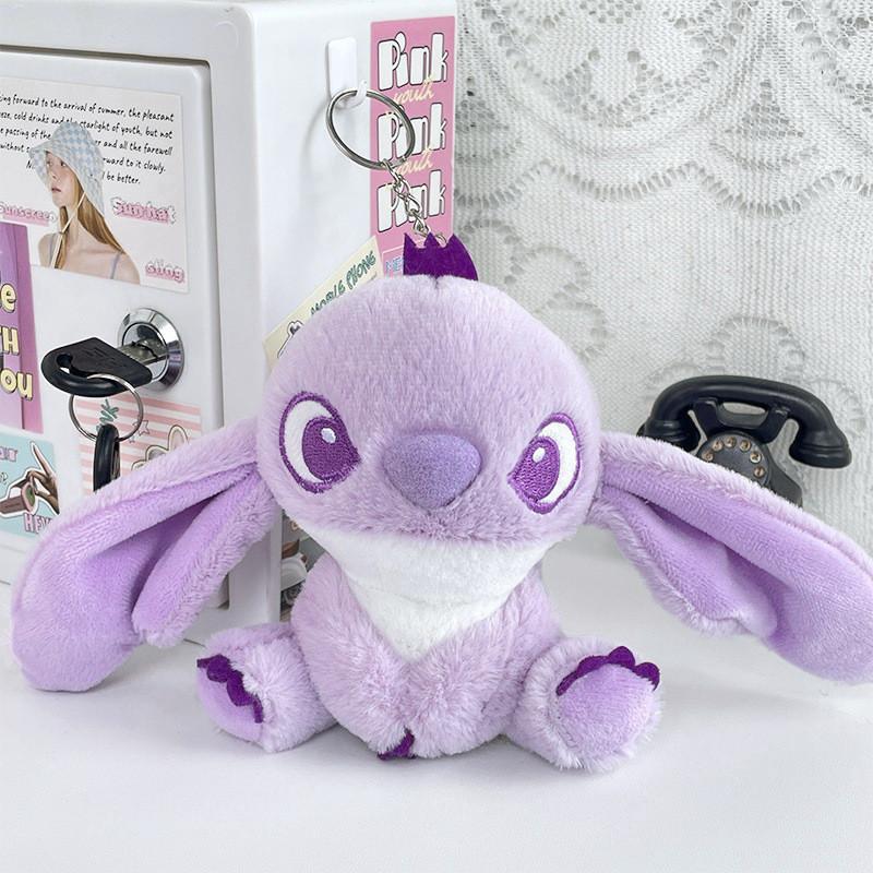 

Adorable Long-eared Plush Animal Toy Cute Cartoon Couple Backpack Keychain Hanging Doll фиолетовый