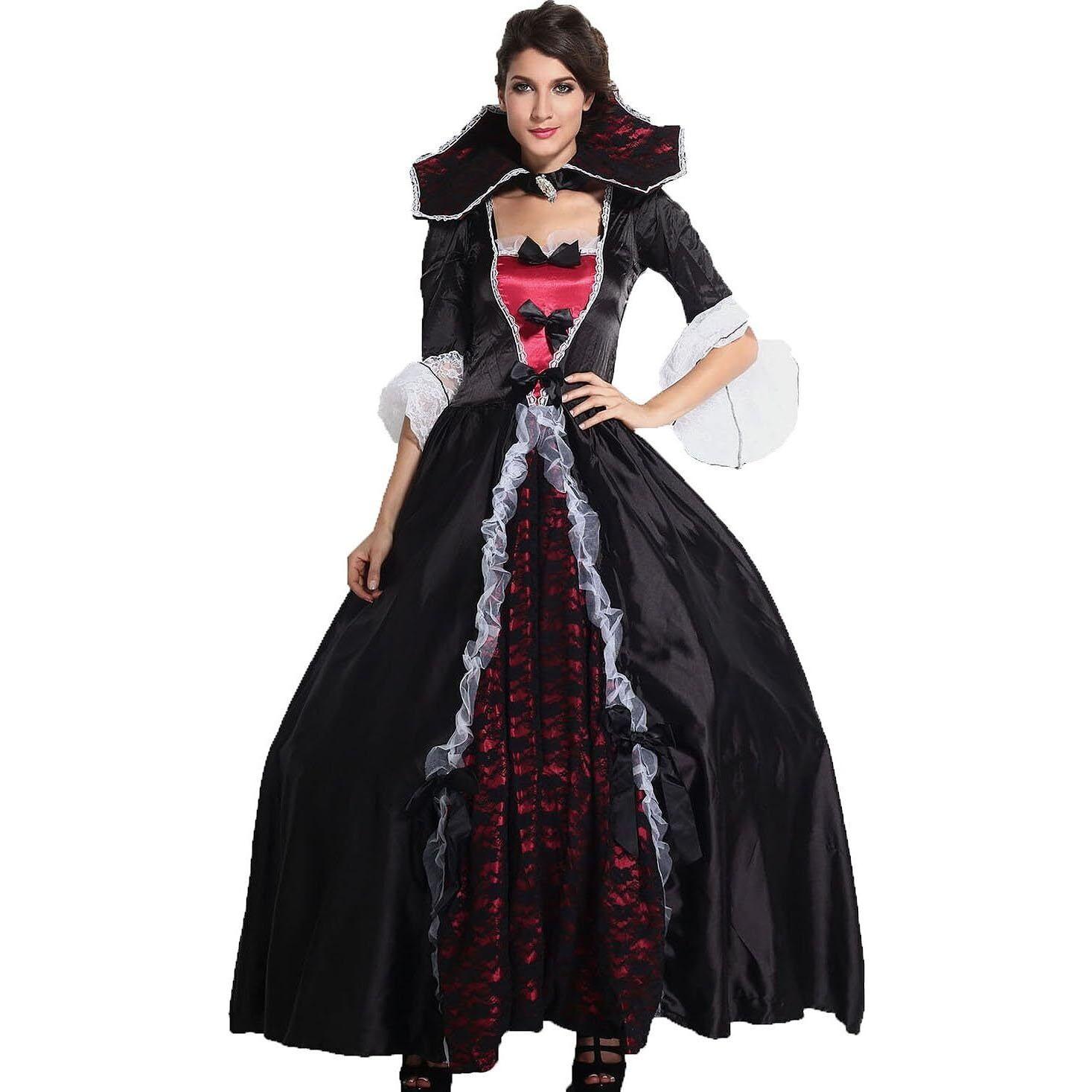 

Роскошный костюм королевы проклятых, готический костюм вампира, карнавальный костюм на Хэллоуин, платье XL
