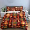 Plaid and Autumn Leaf Bedding Bedding Duvet Cover Set Duvet Cover Pillowcases (1 * Duvet Cover 2 * Pillowcases, Without Duvet Insert)