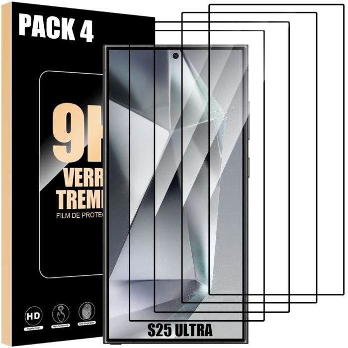 Protective Glass - for Samsung - Galaxy S25 Ultra - Pack of 4 - Tempered Glass - Anti-scratch