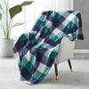 Plaid Flannel Blanket, Light And Comfortable, Four-Season Orange Plaid Blanket, Suitable For Bed Sofa Blanket
