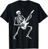Skull Playing Guitar Heavy Metal Print Tshirt