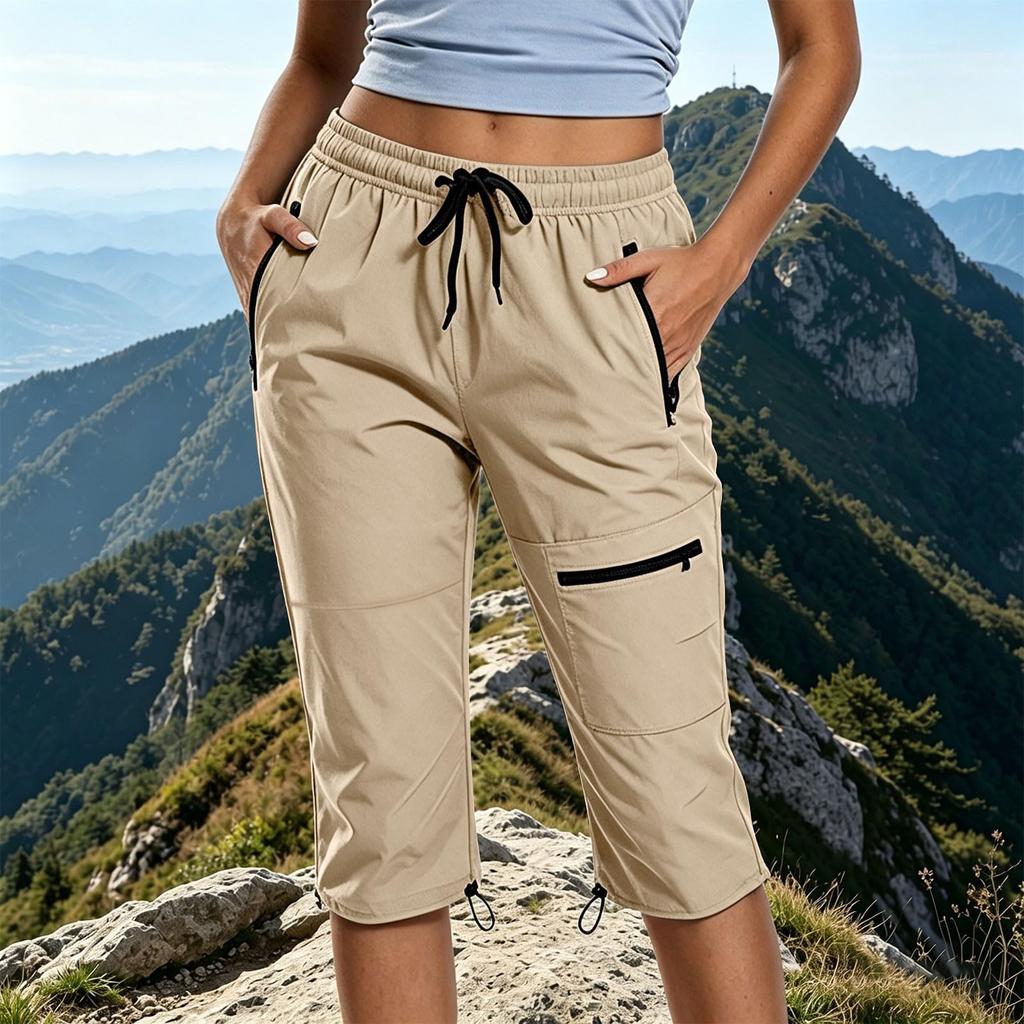 Damen Quick Dry Wanderhose für Outdoor Laufen Fitness Sport - Leichte Atmungsaktive Athletische Jogginghose Konisch zulaufend