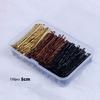 50-150Pcs 5cm Wave Bobby Hair Pins Alloy Hairpins Simple Hair Clip Pins Barrette for Wedding Bride Women Girls Hairstyles Tool