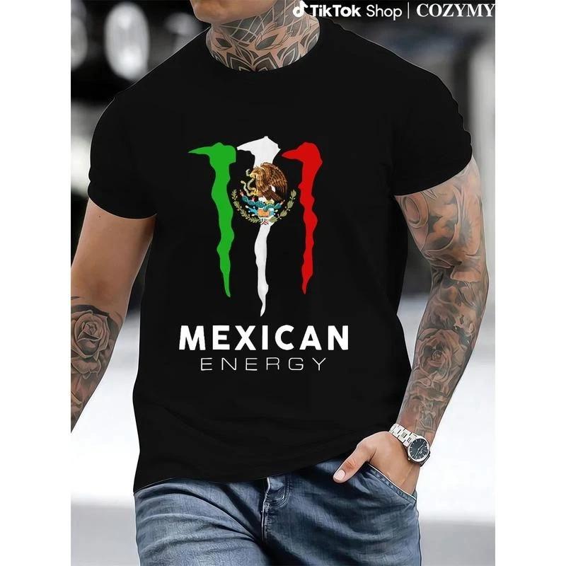 MEXICO FLAG MEXICAN ENERGY DRINK LOGO T-SHIRT XXXXL