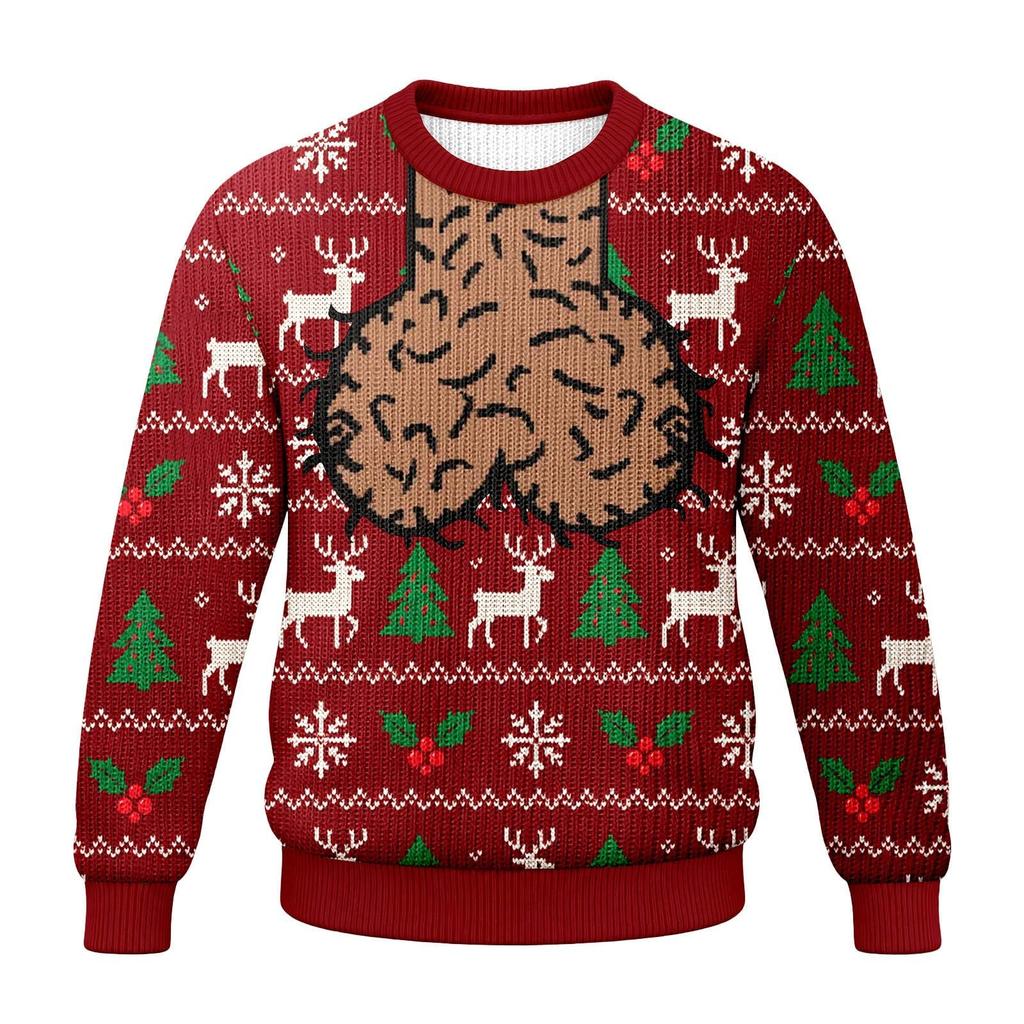 Unisex Funny Crewneck Long Sleeve Sweater for Casual Wear