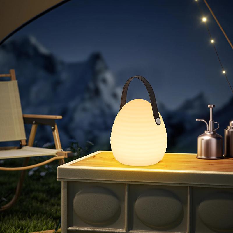 New lantern rechargeable night light bedroom bedside ambient light, lantern outdoor camping light