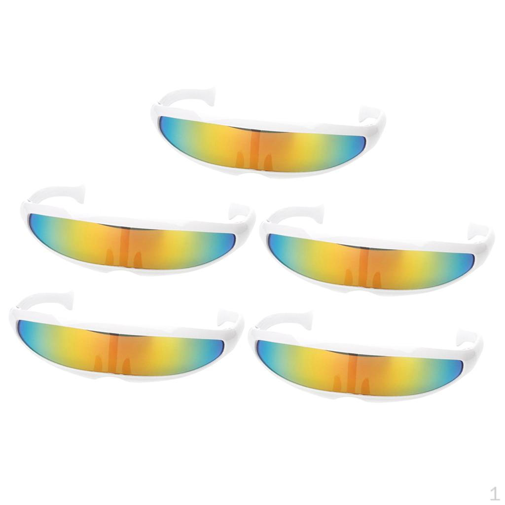 

5/ Новые футуристические узкие зеркальные солнцезащитные очки для костюма